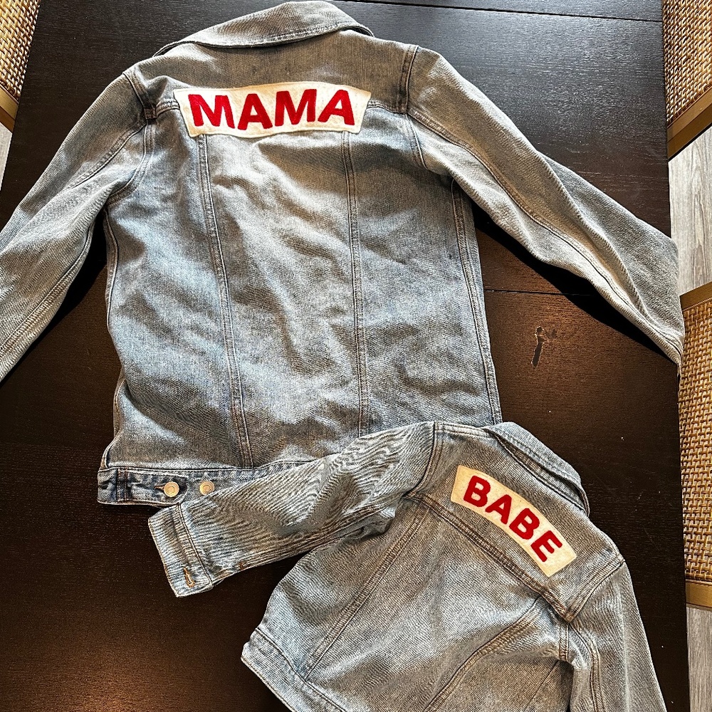 Ingrid & Isabel Mama and Babe Denim Jackets